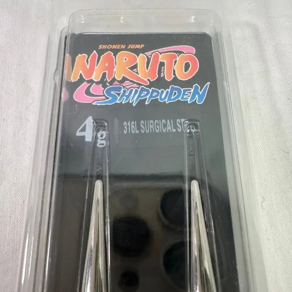 Naruto Shippuden Shonen Jump NEW 4g 316L Surgical Steel Spike Plugs Gauge